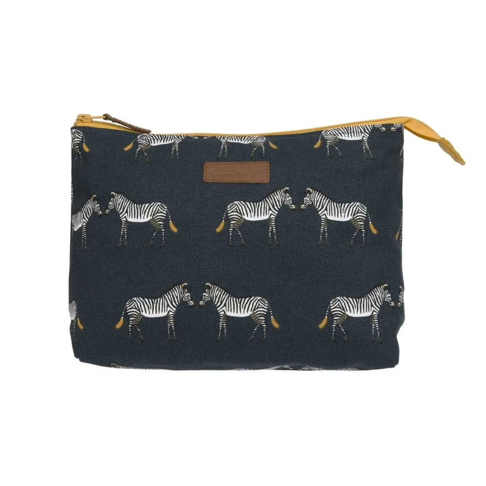 New Zebra Large & Skinny Sophie‎ Allport Canvas Makeup Bag Set